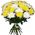 Bouquet of white and yellow single-headed chrysanthemums