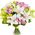 Bouquet of multicolored orchids