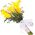 Bouquet of yellow and white callas