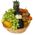 Fruits and wine in the basket