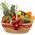 Basket with exotic fruits