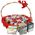 Gift basket with sweets and tea