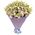 Bouquet of white-blue eustoma