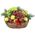 Fruit basket for the New Year with spruce branches