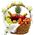 Fruit and flowers basket buy