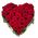Composition of flowers heart