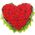 Heart of red roses