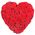 Heart of red roses for anniversary