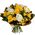 Bouquet of bush roses and regular roses