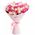 Bouquet of roses white and pink