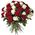 45 red and white roses