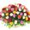 Basket of 251 multi-colored roses