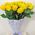 Bouquet of 21 yellow roses - view 1