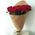 Bouquet of 15 red roses in craft - view 6