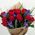 Bouquets of irises and roses - view 2 The quantity of flowers is reduced on request of the client