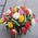 Basket of roses of different colors - view 4