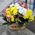 Basket of multi-colored chrysanthemums - view 5
