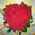 Surprising heart of red roses - view 3