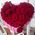 Heart of red roses for anniversary - view 1