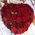 Heart of red roses for anniversary - view 3