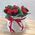 11 red roses in a box - view 2