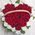 Roses in a basket in the shape of a heart - view 2