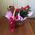 Bush roses in a pot in a basket - 1