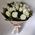 Bouquet of white roses with a birthday 1