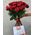 Bouquet of 25 red roses with ribbon 5