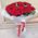Bouquet of 25 red roses with ribbon 7