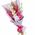 Beautiful bouquet of white and pink gladioli