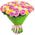 55 multi-colored roses