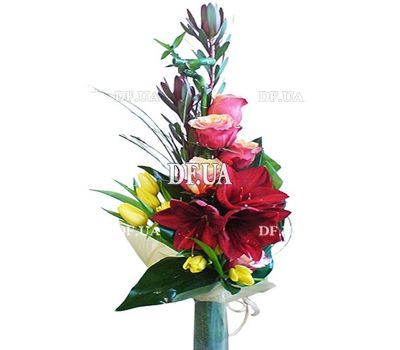 Bouquet for the head of the man