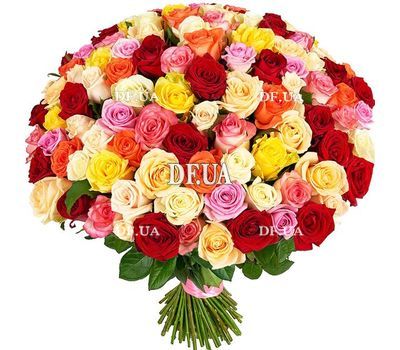 Bouquet of 101 different colored roses
