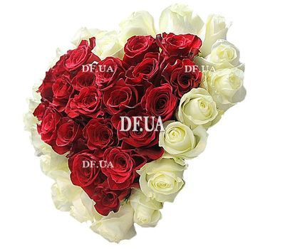 Bouquet in the form of heart