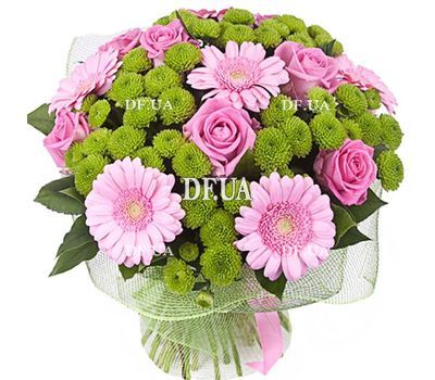 Creative bouquet of fresh flowers