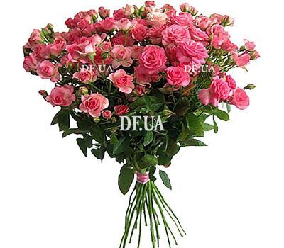 A small bouquet of pink roses
