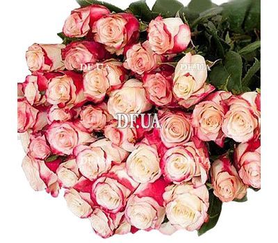 Bouquet of large two-color roses