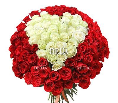 Heart-shaped bouquet of flowers