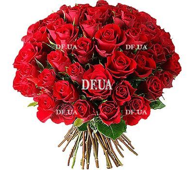 Bouquet of red roses with a birthday