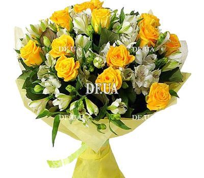Bouquet with a birthday woman