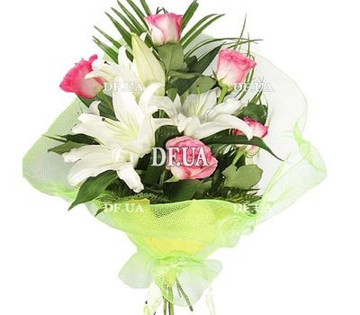 Flowers with a woman`s birthday