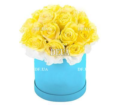 Box of yellow roses
