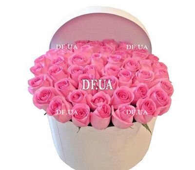 Beautiful round box of pink roses