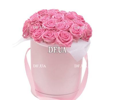 Round box of pink roses
