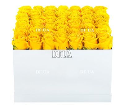 Square box with yellow roses