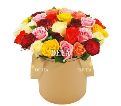 Original box of multi-colored roses