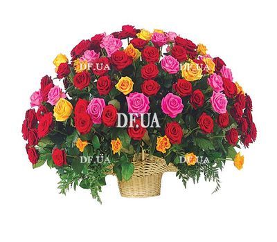 101 roses in the basket