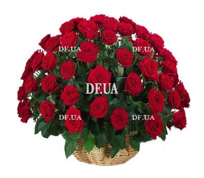 75 roses in the basket for the anniversary