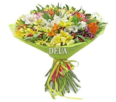 Bouquet of flowers from 51 alstromerias